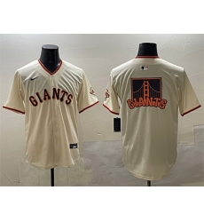 Men San Francisco Giants Cream Team Big Logo Limited Stitched Baseball Jersey 1 Men San Francisco Giants Cream Team Big Logo Limited Stitched Baseball Jersey 1