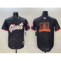 Men San Francisco Giants Team Big Logo Anthracite 2025 City Connect Limited Stitched Baseball Jersey 001