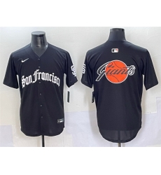 Men San Francisco Giants Team Big Logo Black  27Gothic Fog Edition 27 Vapor Premier Limited Stitched Baseball Jersey 001