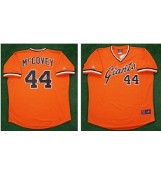 Men Willie McCovey 1978 San Francisco Giants #44 Cooperstown Orange Jersey