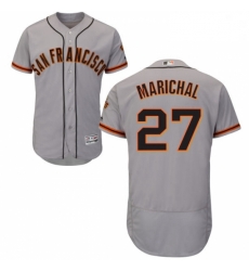 Mens Majestic San Francisco Giants 27 Juan Marichal Grey Road Flex Base Authentic Collection MLB Jersey