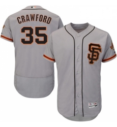 Mens Majestic San Francisco Giants 35 Brandon Crawford Grey Alternate Flex Base Authentic Collection MLB Jersey Mens Majestic San Francisco Giants 35 Brandon Crawford Grey Alternate Flex Base Authentic Collection MLB Jersey