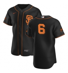 San Francisco Giants 6 Steven Duggar Men Nike Black Alternate 2020 Authentic 20 at 24 Patch Player MLB Jersey