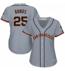 Womens Majestic San Francisco Giants 25 Barry Bonds Authentic Grey Road Cool Base MLB Jersey Womens Majestic San Francisco Giants 25 Barry Bonds Authentic Grey Road Cool Base MLB Jersey