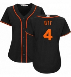 Womens Majestic San Francisco Giants 4 Mel Ott Replica Black Alternate Cool Base MLB Jersey Womens Majestic San Francisco Giants 4 Mel Ott Replica Black Alternate Cool Base MLB Jersey