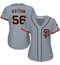 Womens Majestic San Francisco Giants 56 Tony Watson Replica Grey Road 2 Cool Base MLB Jersey Womens Majestic San Francisco Giants 56 Tony Watson Replica Grey Road 2 Cool Base MLB Jersey