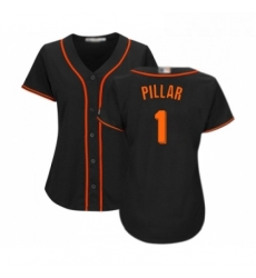 Womens San Francisco Giants 1 Kevin Pillar Replica Black Alternate Cool Base Baseball Jersey Womens San Francisco Giants 1 Kevin Pillar Replica Black Alternate Cool Base Baseball Jersey