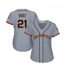 Womens San Francisco Giants 21 Stephen Vogt Replica Grey Road Cool Base Baseball Jersey Womens San Francisco Giants 21 Stephen Vogt Replica Grey Road Cool Base Baseball Jersey