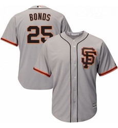 Youth Majestic San Francisco Giants 25 Barry Bonds Replica Grey Road 2 Cool Base MLB Jersey Youth Majestic San Francisco Giants 25 Barry Bonds Replica Grey Road 2 Cool Base MLB Jersey