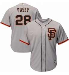 Youth Majestic San Francisco Giants 28 Buster Posey Replica Grey Road 2 Cool Base MLB Jersey Youth Majestic San Francisco Giants 28 Buster Posey Replica Grey Road 2 Cool Base MLB Jersey