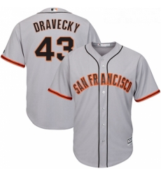 Youth Majestic San Francisco Giants 43 Dave Dravecky Replica Grey Road Cool Base MLB Jersey Youth Majestic San Francisco Giants 43 Dave Dravecky Replica Grey Road Cool Base MLB Jersey