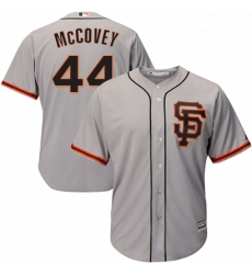 Youth Majestic San Francisco Giants 44 Willie McCovey Replica Grey Road 2 Cool Base MLB Jersey Youth Majestic San Francisco Giants 44 Willie McCovey Replica Grey Road 2 Cool Base MLB Jersey