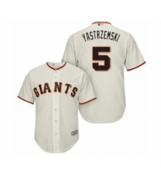 Youth San Francisco Giants #5 Mike Yastrzemski Authentic Cream Home Cool Base Baseball Player Jersey Youth San Francisco Giants #5 Mike Yastrzemski Authentic Cream Home Cool Base Baseball Player Jersey