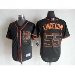 Youth San Francisco Giants Tim Lincecum 55 Black Stitched Cool Base MLB Jersey