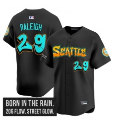 Men Seattle Mariners 29 Cal Raleigh Black 2025 Graffiti Emerald Drop Edition Vapor Premier Limited Stitched Jersey Men Seattle Mariners 29 Cal Raleigh Black 2025 Graffiti Emerald Drop Edition Vapor Premier Limited Stitched Jersey
