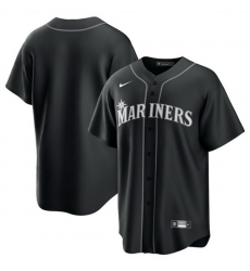 Men Seattle Mariners Blank Black Lights Out Limited Stitched Baseball Jersey Men Seattle Mariners Blank Black Lights Out Limited Stitched Baseball Jersey