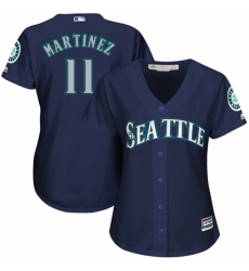 Womens Majestic Seattle Mariners 11 Edgar Martinez Replica Navy Blue Alternate 2 Cool Base MLB Jersey Womens Majestic Seattle Mariners 11 Edgar Martinez Replica Navy Blue Alternate 2 Cool Base MLB Jersey