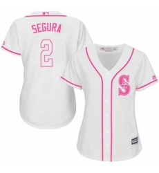 Womens Majestic Seattle Mariners 2 Jean Segura Replica White Fashion Cool Base MLB Jersey