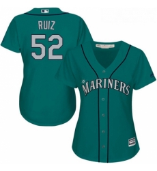 Womens Majestic Seattle Mariners 52 Carlos Ruiz Authentic Teal Green Alternate Cool Base MLB Jersey