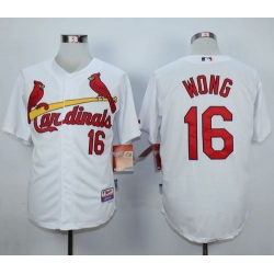 Men Red Cardinals 16 Kolten Wong White Cool Base Stitched Collection MLB Jersey
