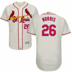Mens Majestic St Louis Cardinals 26 Bud Norris Cream Alternate Flex Base Authentic Collection MLB Jersey