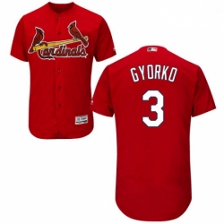 Mens Majestic St Louis Cardinals 3 Jedd Gyorko Red Alternate Flex Base Authentic Collection MLB Jersey