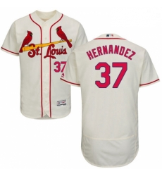 Mens Majestic St Louis Cardinals 37 Keith Hernandez Cream Alternate Flex Base Authentic Collection MLB Jersey