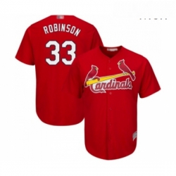 Mens St Louis Cardinals 33 Drew Robinson Replica Red Cool Base Baseball Jersey 