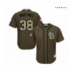 Mens St Louis Cardinals 38 Jose Martinez Authentic Green Salute to Service Baseball Jersey 
