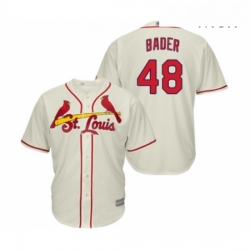 Mens St Louis Cardinals 48 Harrison Bader Replica Cream Alternate Cool Base Baseball Jersey 