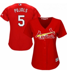Womens Majestic St Louis Cardinals 5 Albert Pujols Replica Red Alternate Cool Base MLB Jersey Womens Majestic St Louis Cardinals 5 Albert Pujols Replica Red Alternate Cool Base MLB Jersey