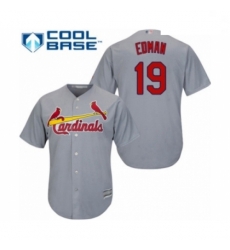 Youth St. Louis Cardinals #19 Tommy Edman Authentic Grey Road Cool Base Baseball Player Jersey