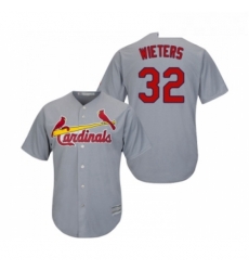 Youth St Louis Cardinals 32 Matt Wieters Replica Grey Road Cool Base Baseball Jersey 