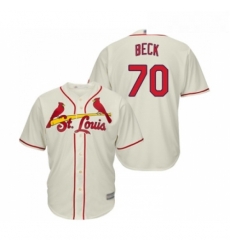 Youth St Louis Cardinals 70 Chris Beck Replica Cream Alternate Cool Base Baseball Jersey 