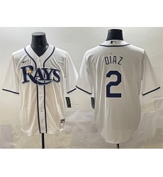 Men Tampa Bay Rays 2 Yandy D EDaz White Cool Base Stitched Baseball Jersey Men Tampa Bay Rays 2 Yandy D EDaz White Cool Base Stitched Baseball Jersey