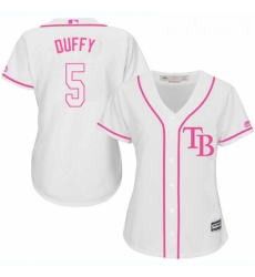 Womens Majestic Tampa Bay Rays 5 Matt Duffy Authentic White Fashion Cool Base MLB Jersey Womens Majestic Tampa Bay Rays 5 Matt Duffy Authentic White Fashion Cool Base MLB Jersey