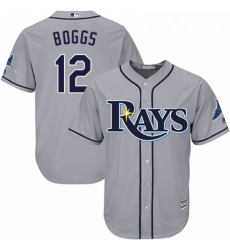 Youth Majestic Tampa Bay Rays 12 Wade Boggs Replica Grey Road Cool Base MLB Jersey Youth Majestic Tampa Bay Rays 12 Wade Boggs Replica Grey Road Cool Base MLB Jersey