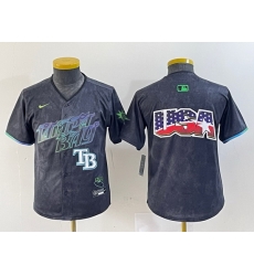 Youth Tampa Bay Rays Team Big Logo Charcoal 2024 City Connect Limited Stitched Baseball JerseyS 3 Youth Tampa Bay Rays Team Big Logo Charcoal 2024 City Connect Limited Stitched Baseball JerseyS 3