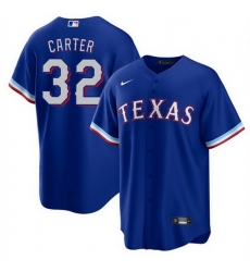 Men Texas Rangers 32 Evan Carter Royal Cool Base Stitched Baseball Jersey