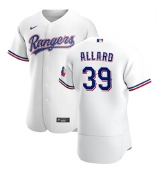 Texas Rangers 39 Kolby Allard Men Nike White Home 2020 Authentic Player MLB Jersey