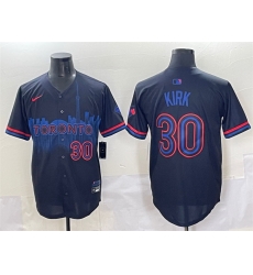 Men Toronto Blue Jays 30 Alejandro Kirk Navy 2024 City Connect Limited Stitched Baseball Jersey Men Toronto Blue Jays 30 Alejandro Kirk Navy 2024 City Connect Limited Stitched Baseball Jersey