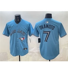 Men Toronto Blue Jays 7 Kazuma Okamoto Blue 2025 Limited Stitched Baseball Jersey Men Toronto Blue Jays 7 Kazuma Okamoto Blue 2025 Limited Stitched Baseball Jersey