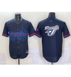 Men Toronto Blue Jays Team Big Logo Navy 2024 City Connect Limited Stitched Baseball Jersey Men Toronto Blue Jays Team Big Logo Navy 2024 City Connect Limited Stitched Baseball Jersey