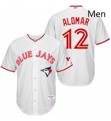 Mens Majestic Toronto Blue Jays 12 Roberto Alomar Replica White 2015 Canada Day MLB Jersey Mens Majestic Toronto Blue Jays 12 Roberto Alomar Replica White 2015 Canada Day MLB Jersey