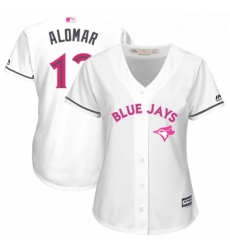 Womens Majestic Toronto Blue Jays 12 Roberto Alomar Replica White Mothers Day Cool Base MLB Jersey Womens Majestic Toronto Blue Jays 12 Roberto Alomar Replica White Mothers Day Cool Base MLB Jersey