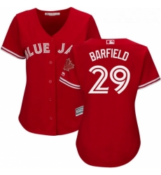 Womens Majestic Toronto Blue Jays 29 Jesse Barfield Authentic Scarlet Alternate MLB Jersey Womens Majestic Toronto Blue Jays 29 Jesse Barfield Authentic Scarlet Alternate MLB Jersey