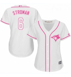 Womens Majestic Toronto Blue Jays 6 Marcus Stroman Replica White Fashion Cool Base MLB Jersey Womens Majestic Toronto Blue Jays 6 Marcus Stroman Replica White Fashion Cool Base MLB Jersey