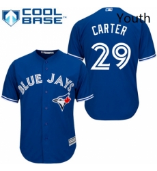 Youth Majestic Toronto Blue Jays 29 Joe Carter Replica Blue Alternate MLB Jersey Youth Majestic Toronto Blue Jays 29 Joe Carter Replica Blue Alternate MLB Jersey