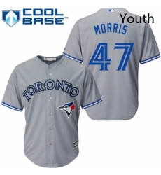 Youth Majestic Toronto Blue Jays 47 Jack Morris Replica Grey Road MLB Jersey 