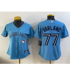 Youth Toronto Blue Jays 77 Louis Varland Blue Stitched Baseball Jersey Youth Toronto Blue Jays 77 Louis Varland Blue Stitched Baseball Jersey